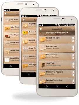 Woodworking app for iPhone, Woodworking app for Android, Woodworking app for Carpenters