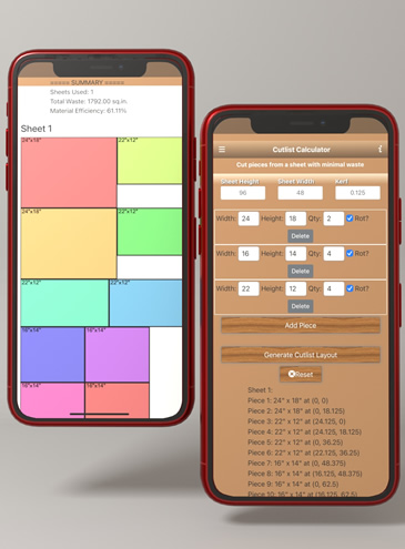 Woodworking app Common Screw Sizes - Common Nail Sizes