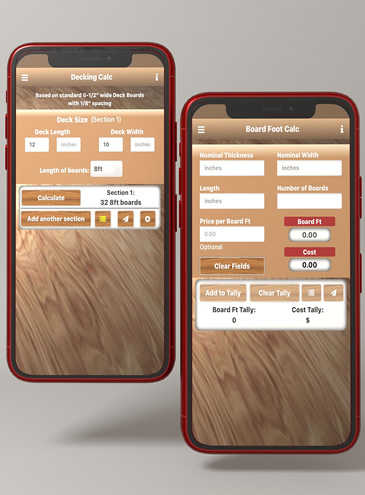 Woodworking Board ft Calculator for iPhone and Android