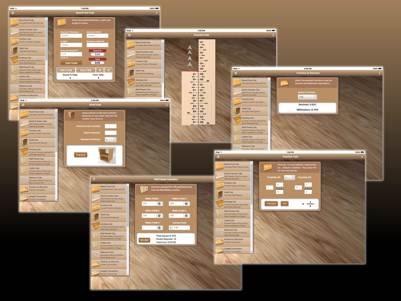 Woodworking app for iPad and Android Tablets