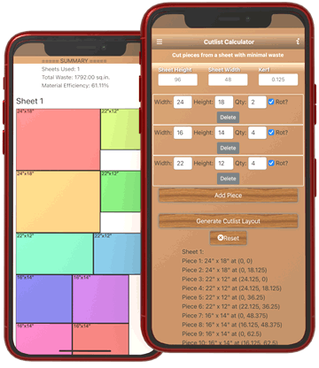 Wood Cut List Calculator