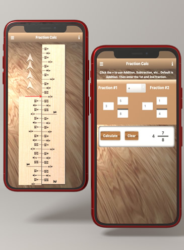 Woodworking app Fraction Calculators